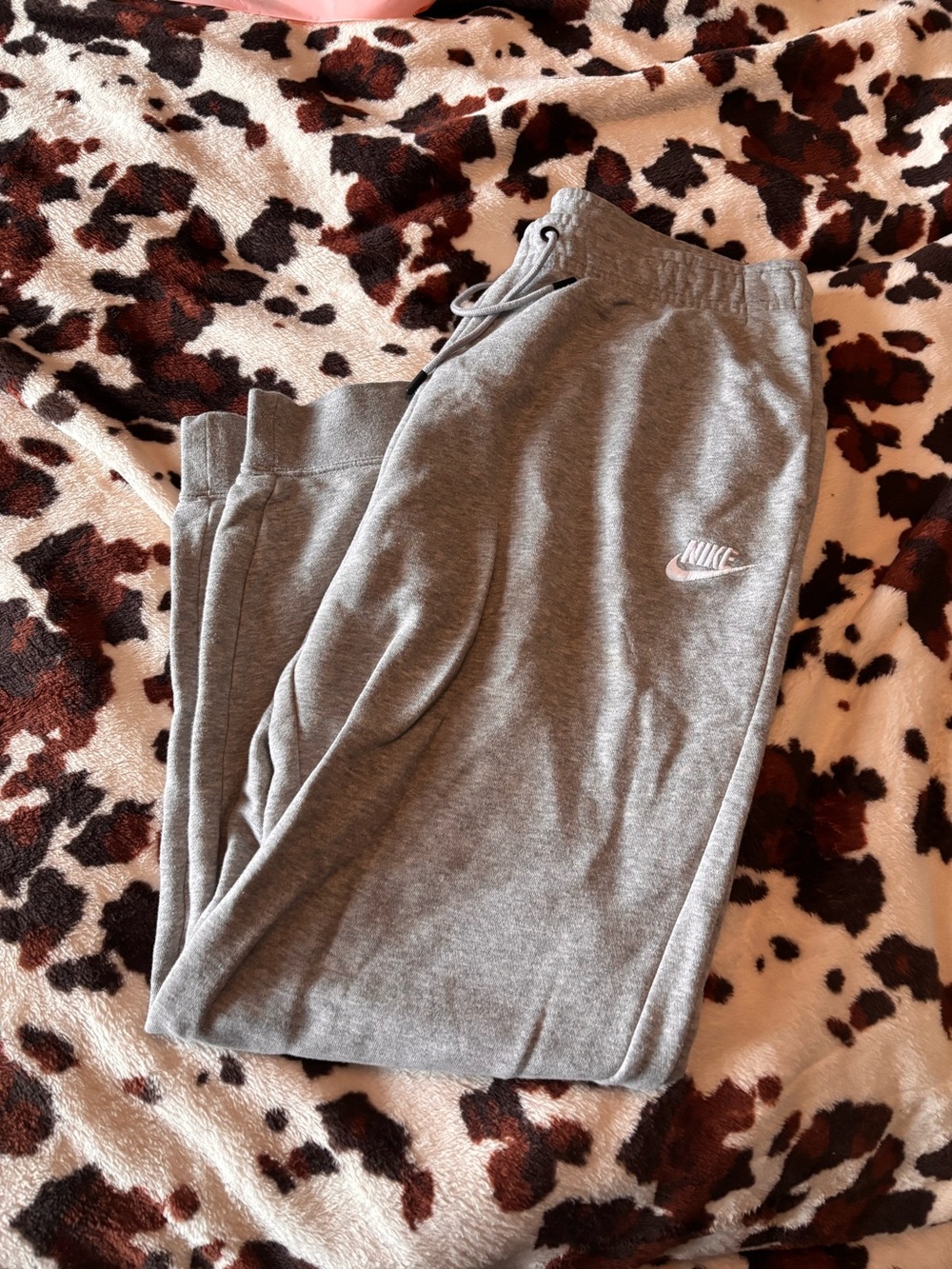 Nike Gray Sweatpants with White Logo